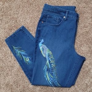 Martha Stewart | Peacock Skinny Jeans